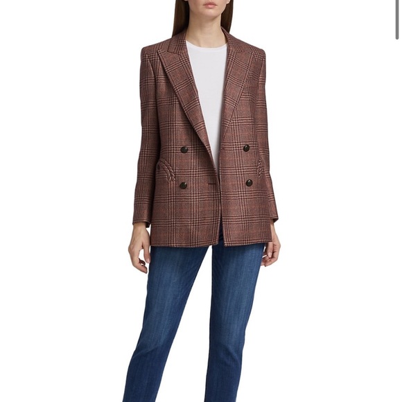 NWT Blazé-Milano Marybelle Plaid Double-Breasted Blazer - Picture 3 of 16